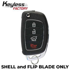 2015-2019 Hyundai Sonata 4-Button Flip Key SHELL For TQ8-RKE-4F16 / TQ8-RKE-4F25 (AFTERMARKET)- Auto Lock Supplier -key_supplier_in_canada locksmith_supplier_in_canada #