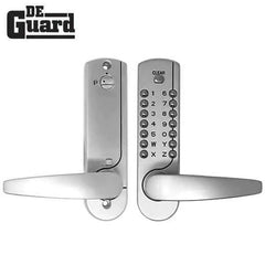 Premium Mechanical Keypad Keyless Lever Set - EZ Code Change - Satin Chrome- Auto Lock Supplier -key_supplier_in_canada locksmith_supplier_in_canada #