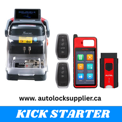 STARTER BUNDLE - Xhorse Dolphin II XP-005L Key Cutting Machine + Autel – MaxiIM KM100 Universal Key Generator Kit + Two Prox Autel Keys