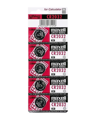 5 Pack - Maxell CR2032 3V Lithium Coin Battery – Long-Lasting Power for Watches, Key Fobs, Calculators & Electronics