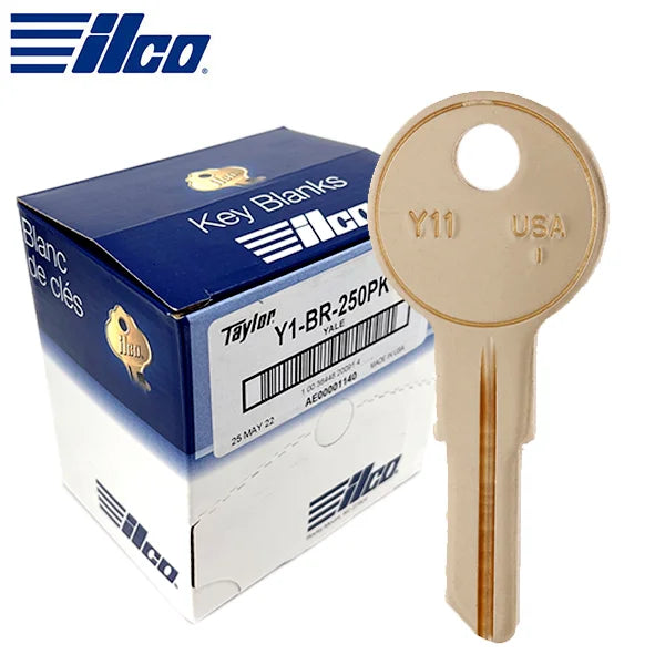 ILCO – Y11 YALE Key Blank / Brass / 250 Pack (Y11-BR-250PK)- Auto Lock Supplier -key_supplier_in_canada locksmith_supplier_in_canada #